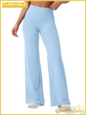 High Waisted Straight Leg Workout Leggings No Front Seam Yoga Pants
